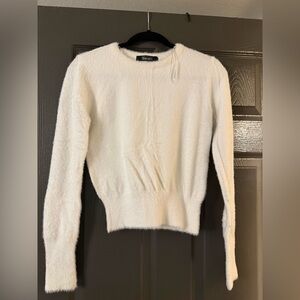Fuzzy White Sweater